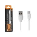REMAX Fast Charging And Data Cable For Android Type-C 2.1A , 2.1A Fast Charging Data Cable Type-C 100% Original Remax White. 