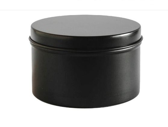 ALLUMINIUM JARS MATTE BLACK ( 20PC ) - CANDLE MAKING CONTAINERS - 200ML ( 6.7oz )