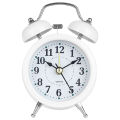 3 inch Twin Bell Alarm Clock Metal Frame 3D Dial with Backlight Night Light Desk Table Clock for Home Office. 