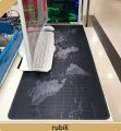 Rubik XXL Gaming Computer Mouse Pad World Map Design Super Large Rubber Extended Mousepad 40cmx90cm Black. 