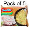 Indomie Beef Flavour Instant Noodles, 70g, Pack of 5 Noodles. 