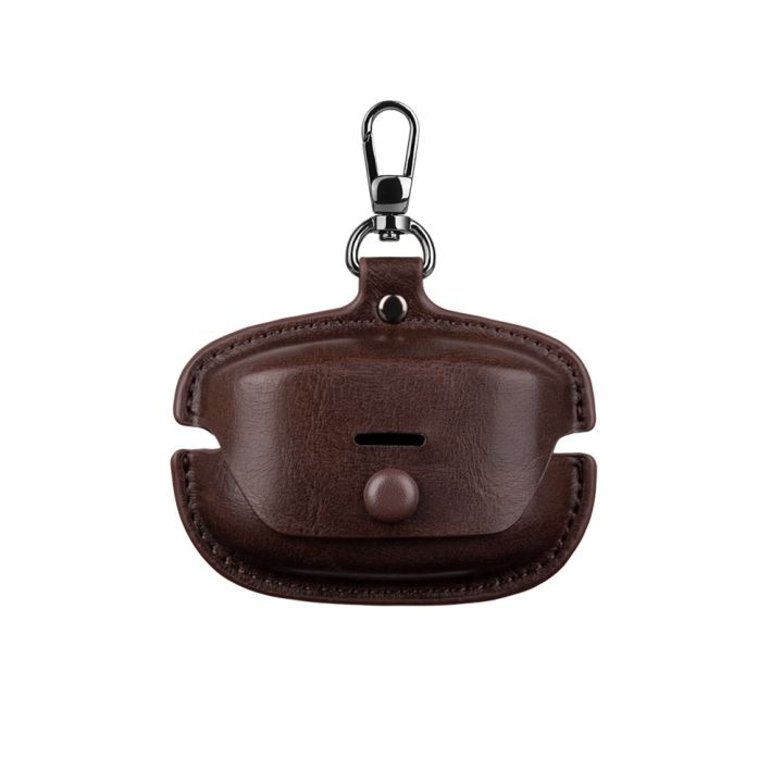 Leather TWS Earphone Protective Case with Hook For Sony WF-1000XM4