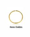 8mm simple golden nose rings for girls Pack of 6. 