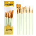 Lonely Finger 10pcs Artist Paint Brushes Set Nylon Hair Plastic Handle for Acrylic Oil Watercolor Professional Art Painting Kit. 