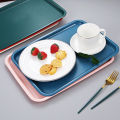 Fast Food Tray Commercial Plastic Rectangular Canteen Hamburger Shop Serving Food Serving Plate Restaurant Thickened Anti-Slip Tray. 