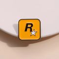 CollapseTen Game Five-pointed Star GTA R Brooch Grand Theft Auto Rockstar Alloy Metal Badges Lapel Pins Brooches Jewelry Accessories Gift. 