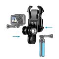 In Stock Telesin Dual head J-hook Quick release Base adapter J-mount for Gopro hero 5 6 7 3 3+ 4 Black DJI OSMO ACTION 2. 