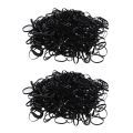 1000Pcs Black Elastic Rubber Band for Hair Female Girl Gift. 