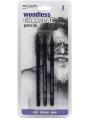 Mont Marte 3 Pieces Set Woodless Charcoal Pencils,Artists Charcoal Set (Soft,Middle,Hard) For Sketching And Drawing. 