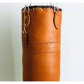 100cm - VINTAGE TAN LEATHER BOXING GYM PUNCH BAG - RETRO. 
