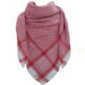 Red Scarf For Men / Embroidered Arab Red Rumal / Saudi Rumal / Arabic Shemagh. 