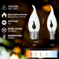 E14 LED Burning Light Flicker Flame Lamp Candle Light Bulb Fire Effect Decorative Atmosphere Energy Saving Lamp. 