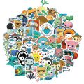 50pcs Octonauts Stickers Cute Ocean Animated Cartoon Image Decoration Suitcase Notebook Waterproof Graffiti Children Sticker. 