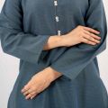 Maahru Stitched 2 PC Shirt & Trouser - Ocean Breeze. 