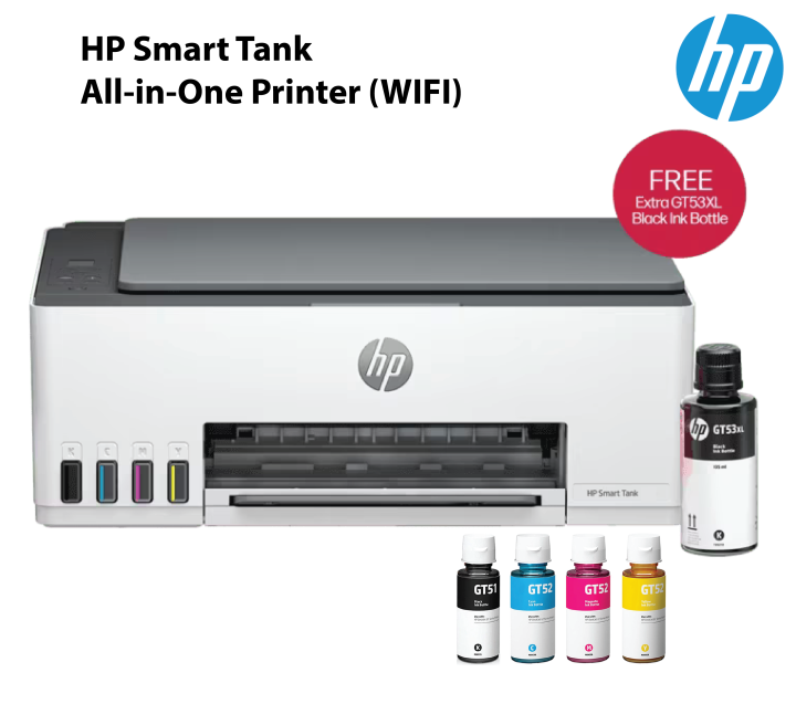 HP Smart Tank 585 Printer All-in-One (Print,Copy,Scan,Wireless) 1 Year Brand Warranty