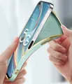 For Realme 5i Back Cover + Hand Strap Fashion Shiny 6D Plating Maple Leaves Protective Case Square Bumper Soft Silicone Mobile Phone Cases. 