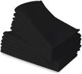 Soft Durable Pure Cotton Dinner Napkin Dining Table Napkins Black Multipurpose Rumal 18 by 18 Inch. 