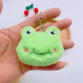 Cartoon Stuffed Plush Keyring Soft Cute Animal Series Rabbit Frog Doll Keychain SUPER BABY. 