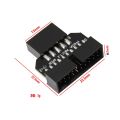 Motherboard USB2.0 9Pin to USB3.0 19pin Front Panel Connector Converter USB 3.0 19/20pin to USB 2.0 9pin Header Female Adapter. 