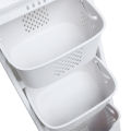 3 Tier Rolling Laundry Cart With Laundry basket and Wheel Washing Hamper Storage. 