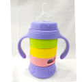 New Style Baby Glass Feeder With Beautiful Silicone Cover - 220ml / 8oz. 
