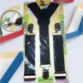 Adjustable Suspenders for Kids with Bow Twin Pack Black Elastic Gallace Suspender and Silk Bow Tie For Boys, Girls, Kids, Children.. 
