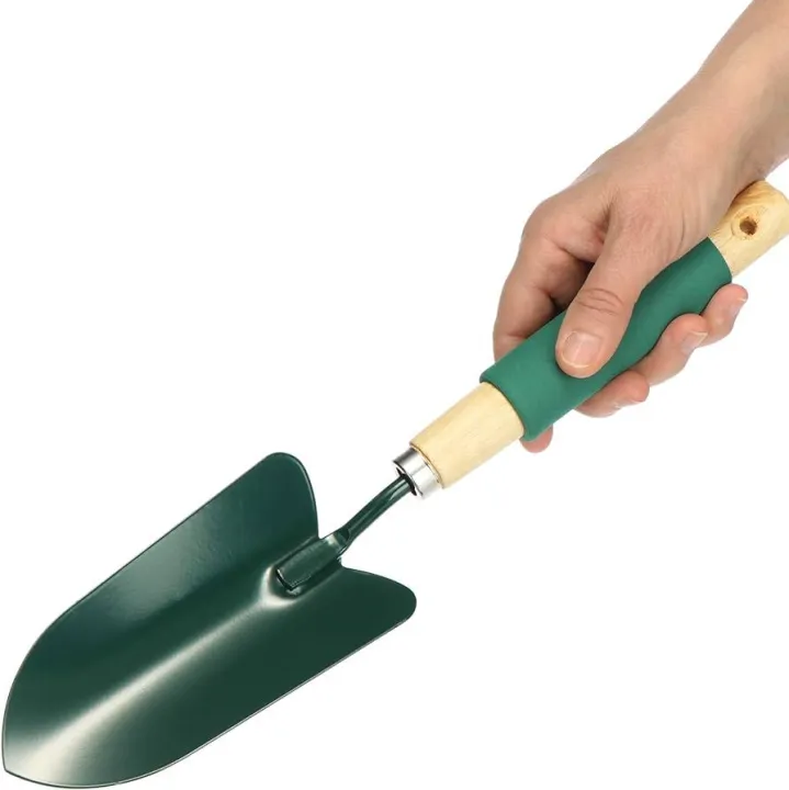 Crew Line Tools 1pcs Gardening Tools Shovel Rake Head 12 inches Green Carbon Steel Hand ...