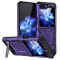 Applicable Samsung Z Filp5 Military Air Phone Case Metal Bracket Samsung Sergeant Drop-Resistant FOLP5 Protective Sleeve. 