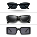Bestwear.pk Vintage Rectangle Sunglasses For Men & Women - Retro Driving Sun Glasses For Girls & Boys - Cateye Classic Triangle Frame Fashion Unisex Shades for Ladies - Rectangle Style Eyewear Eyeglasses. 