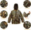 Shekari Ghillie Suit 3D Bionic Leafy Camouflage Clothing for Jungle Shekari , Wildlife Photography, Bird Watching，Halloween, Shooting. 
