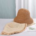 2023 Womens Straw Hats Chinese Straw Hat Panamas UV Protection Sun Visor Beach Hats Women Visors Foldable Female Summer Sun Hat. 