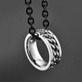 Silver Stainless Steel Spinner Chain Ring For Men and Boys. 