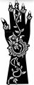 Large Henna Stencils Hand Mehndi Art Template India Lace Body Temporary Tattoo. 