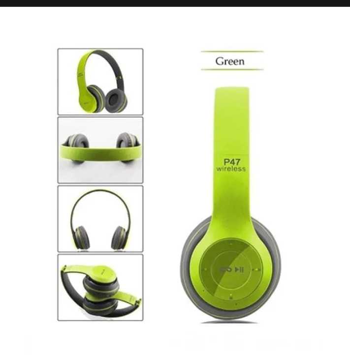 Wireless Headphones, P47 Bluetooth Foldable Headset with Microphone Support FM Radio TF for PC TV Smart Phones & Tablets Etc