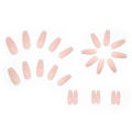 24Pcs Pink White Fake Nails with Glue DIY Wearable Nails Stylish Pattern Artificial Nails. 