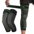 Compression Knee Support Pads Basketball Gym Sport Sleeve Knee Protector Volleyball Running Elastic Long Kneepad Brace FULL Leg Knee Sleeves for Running & Cycling Full Leg Compression Sleeves with Wraps Knee Support. 