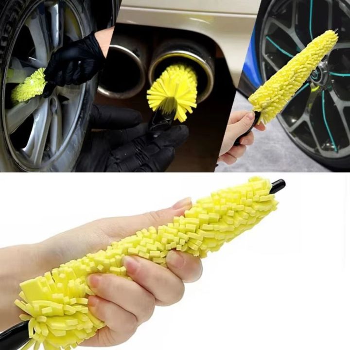 Durable with Handle Wheel Cleaning Brush Sponge Scrubber Cleaner Tire ...