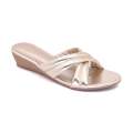 Bata Golden Chappals For Women. 