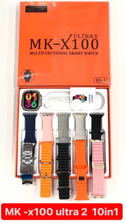 Mk X100 Ultra 2 Smart Watch, 10 in 1 Ultra smart watch, Wearable technology, 2024 Smartwatch, Sports Mode, Bluetooth Calling, Built-in GPS, Fitness Tracker, Heart Rate Monitor,  Water Resistance, smartwatch for men and women, Best Price, Top Sales