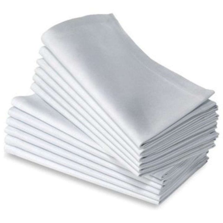 Cloth Dinner Table Napkin White Soft Absorbent Lightweight 100% Cotton