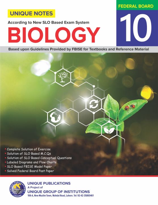 Unique Notes Biology 10 Federal Board