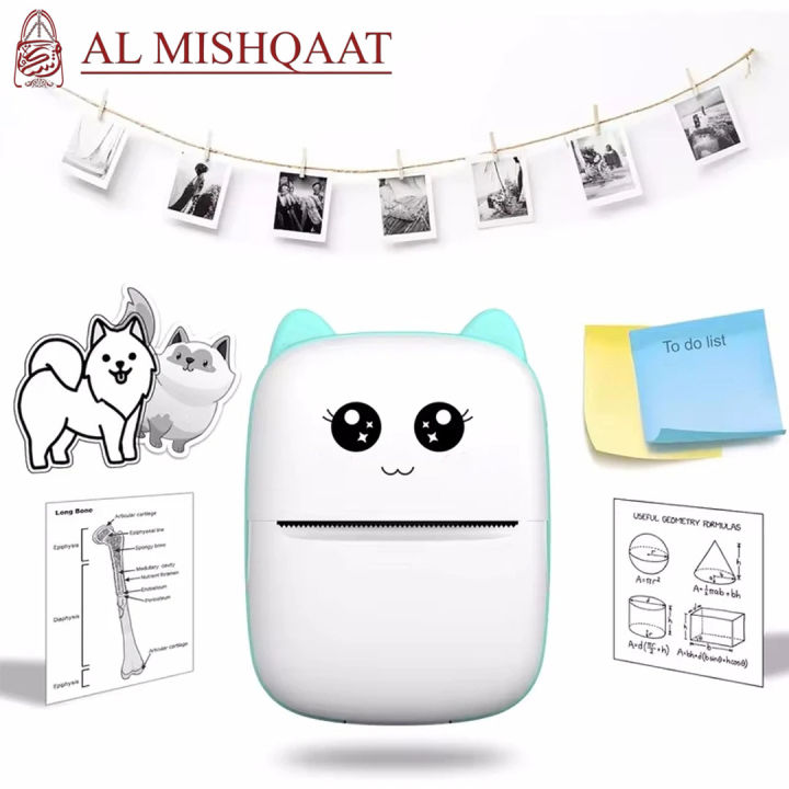 Portable thermal printer mini cat print photo pocket thermal label printer 58mm printing wireless Bluetooth Android iOS printers