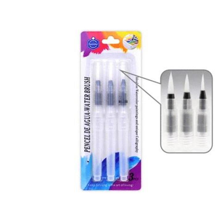 3 Sizes- Soft Water Brush Pen Paint, Reusable for Watercolour Beginners Calligraphy