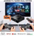 M8 Pro Mini Game Player Android 10.0 TV Box + 10000 Games - 64GB - WiFi - HD 4K Wireless Controller Gamepad Plug and Play Video Game with Two Game Controllers – Netflix – Youtube - Playstore. 