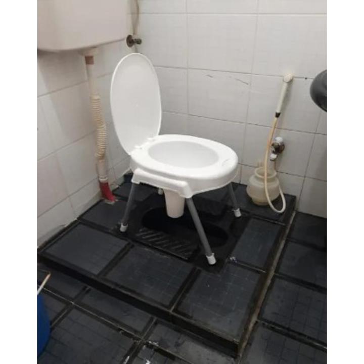 1x Perfect  Washroom Chair Best for Elders Non Rust Commode Chair, Poty Stool for pregnant women and patients