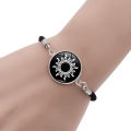 2Pcs New Fashion Sun Moon Lovers Time Gemstone Weaving Bracelet Night Light Couple Bracelets Moon Sun Hand Ropes. 