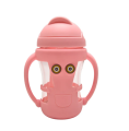 Beachen Baby Water Cup With filter and Straw 240ml glass and plastic material. 