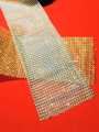 Silver Gold 36 / 72 Inches Cuttable Plastic Hollow Mesh Lace – Flexible DIY Craft Trim for Decorations & Projects. 