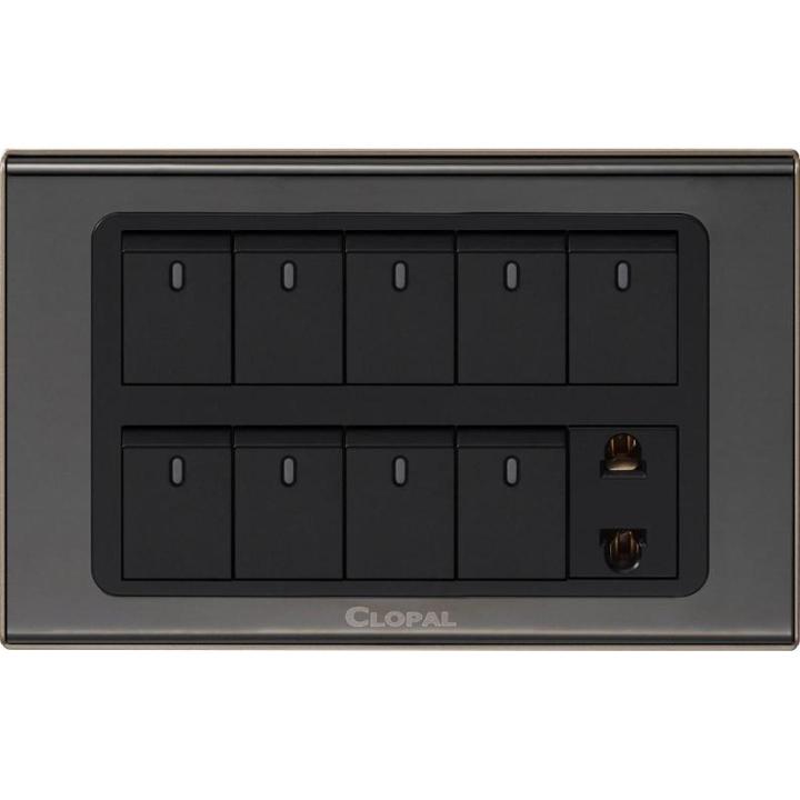 Clopal Black 9 + 1 Swtich/Socket 10 amp