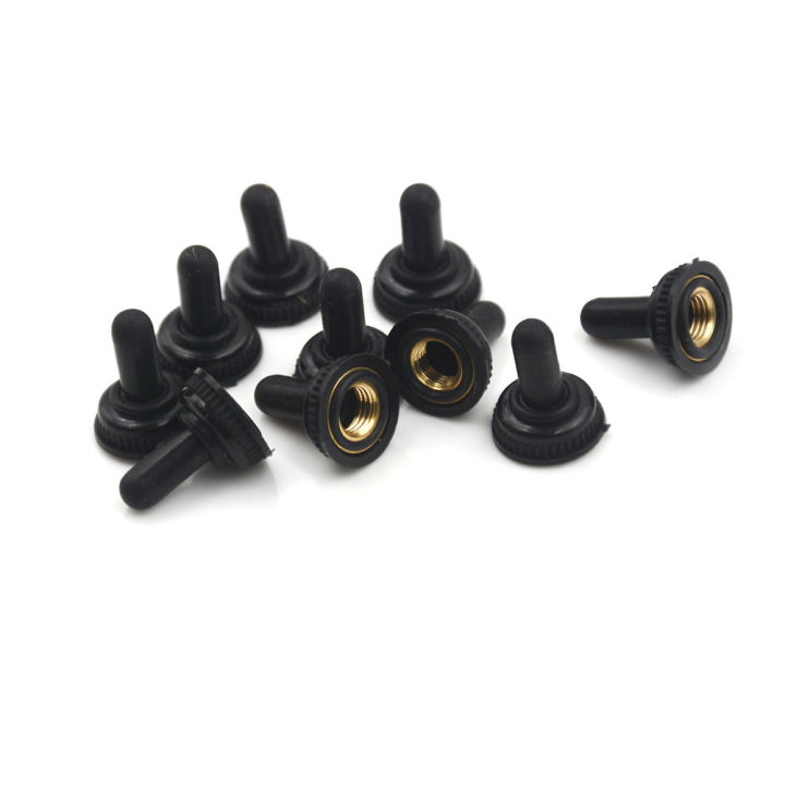 10pcs 6MM Black Mini Toggle Switch Rubber Resistance Boot Cover Cap Waterproof Muqin